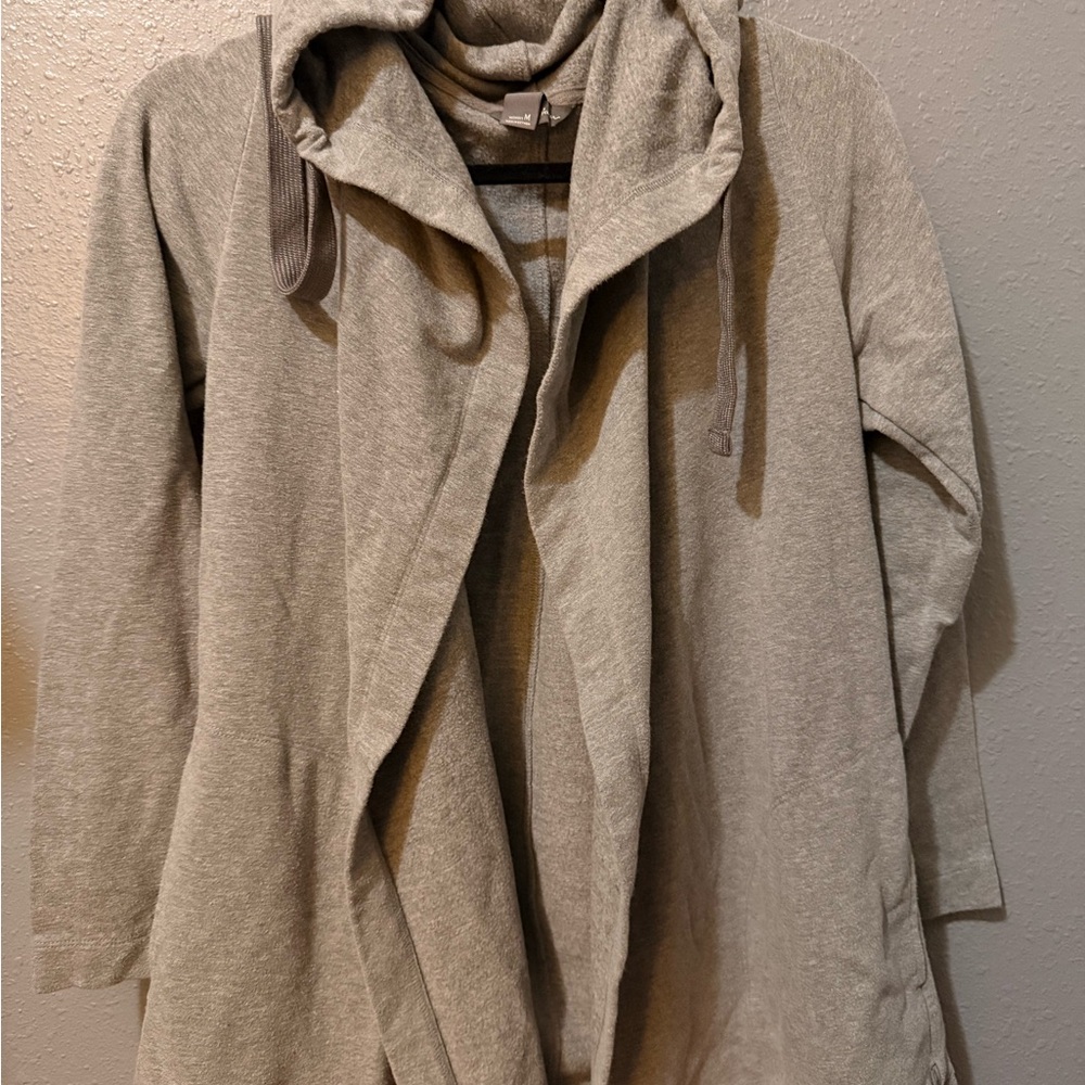 Gray Hooded Cardigan